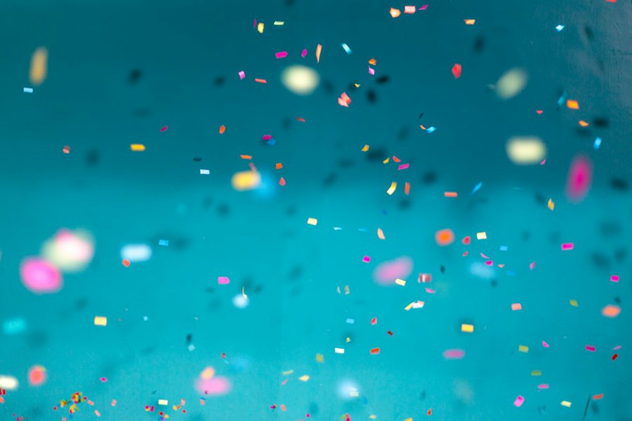 Confetti kanon 30 cm – blauwe confetti